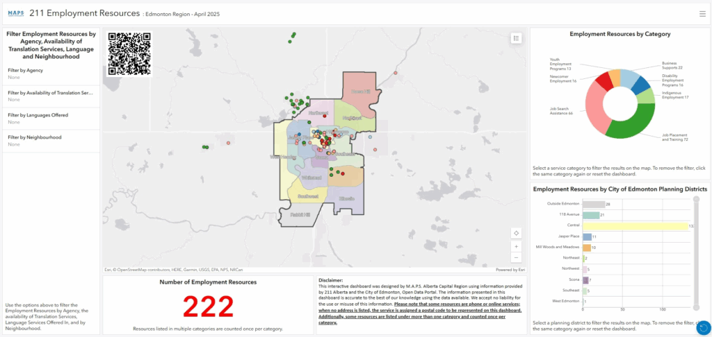Interactive 211 Resource Dashboards - M.A.P.S. Alberta Capital Region