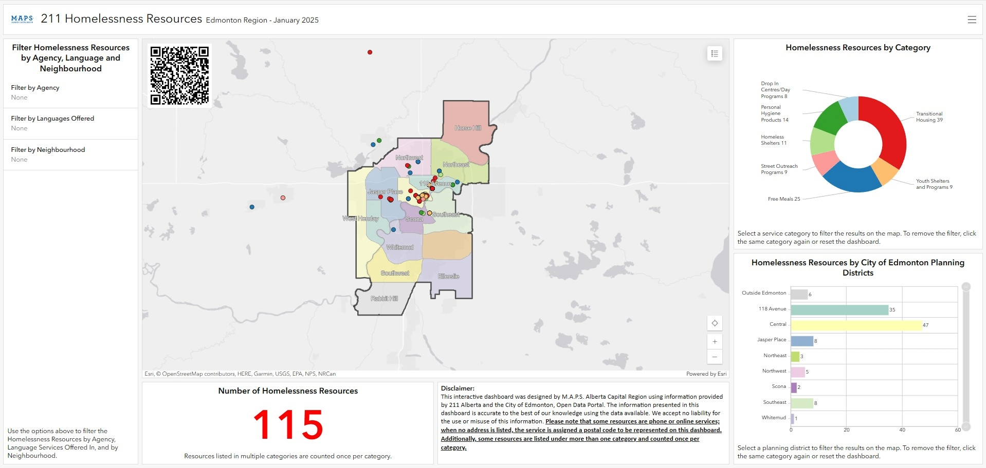 Interactive 211 Resource Dashboards - M.A.P.S. Alberta Capital Region